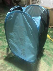 Mesh Laundry Basket, Pop-Up Collapsible Laundry Hamper With Handle, Large Side Pocket, Suitable For Kids Room, Dorm, RV, Cruise, Grey Closet Storage Organizer Basket, Essential Bedroom, Dorm Clothes Storage Organizer Bag, Storage Box, Laundry Bag, Washing Machine Bag, For Laundry, Bathroom, Travel, Can Store Dirty And Clean Clothes, Bras, Dorm Essential, Closet Organizer - Multicolor - View 17