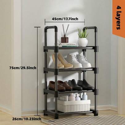 1 adet Basit Çok Katlı Ayakkabı Rafı, Yerden Tasarruf Sağlayan Toz Geçirmez Saklama Rafı, Giriş Holü, Yurt Odası, Masa Altı İçin, Sağlam ve Çok Fonksiyonlu