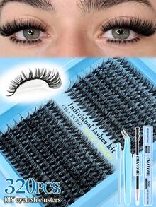 CMAYOME 320 قطعة رموش صناعية تأثير مكياج عيون ثلاثية الأبعاد، طقم إطالة الرموش بأنماط مختلطة مع لاصق وختم، ملقاط وفرش للمبتدئين، مجموعة رموش كثيفة وفاخرة مع غراء الإطالة، أعواد مسكرة، مشبك رموش، مكياج جمالي لتكبير العيون، خليط واقعي من رموش DIY للاستخدام اليومي/الثقيل/الخفيف/المسرح - متعدد الألوان - مشاهدة 2