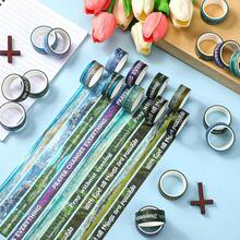 24 Rolls Christian Washi Tape Gifts Bulk Religious Inspirational Scripture Supplies Bible Verse Washi Tape For Bible Journaling Study Crafting New Year DIY Gifts - Scenery - 查看 7