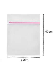 High Quality Mesh Laundry Bag With Zipper, Travel Storage Bag, Clothing Wash Bag. Suitable For Washing Clothes Including Shirts, Bras, Socks, Stockings, Underwear And Intimate Apparel. Essential Laundry Bag For Home, Travel And Dorm Life. - Pink - View 6