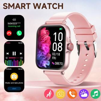 SIMSONLAB Smartwatch With Wireless Calling/Dialing, Multiple App Reminders, Unisex, Sports Watch, Customizable Wallpaper, Compatible With IOS/Android