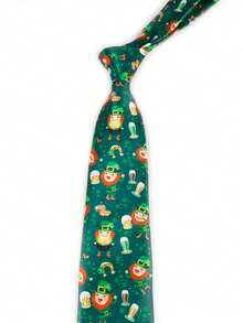 8cm Men's Unique Design Novelty Tie, Four-Leaf Clover Tie, Wedding Business Party Gift - Multicolor - View 9