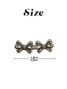 Women's Decorative Bow Waist Buckles With Instant Removable Jeans Buttons Design, Adjustable Pant Pins Waist Tightener For Trouser Adjustment - 銅色 - 查看 6