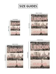 1pc Frameless London New York Paris Pink Cityscape Art Print Vintage Travel Poster Girly Wall Decor Fashion Aesthetic Canvas For Bedroom Dorm Living Room Office Party Decoration Best Gift Choice, Birthday Gift, Funkyposters - Multicolor - View 8