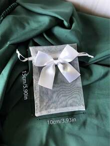 8pcs - White Bow-Tied Tulle Gift Bags, Cosmetic Favor Gift Packaging Bags, Drawstring Pouch! Perfect For Holding Candies And Other Small Items!