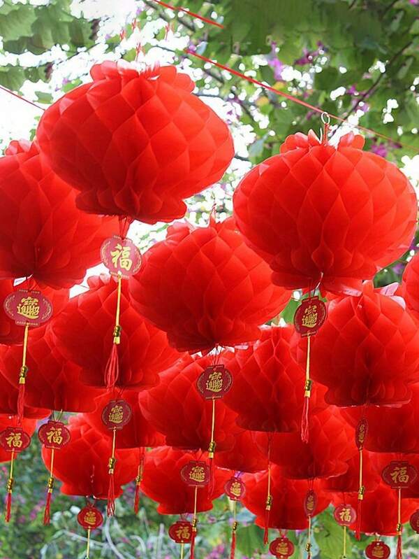 10pcs/Pack 5.91 Inch Chinese Red Paper Lanterns Festival Decorations For New Year, Spring Festival, Wedding And Restaurant, Red Paper Lantern Hanging For Celebration Chinese Spring Festival Decoration,Chinese Party, Wedding And Restaurant