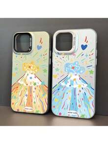 Custodia per telefono compatibile con Apple 11 12 13 14 15 16 Pro Max Plus, con motivo carino di montagne, aereo e placcatura, custodia protettiva compatibile con 17 Pro, 17 Pro Max, 17, 16 - Z1 - Visualizzare 4