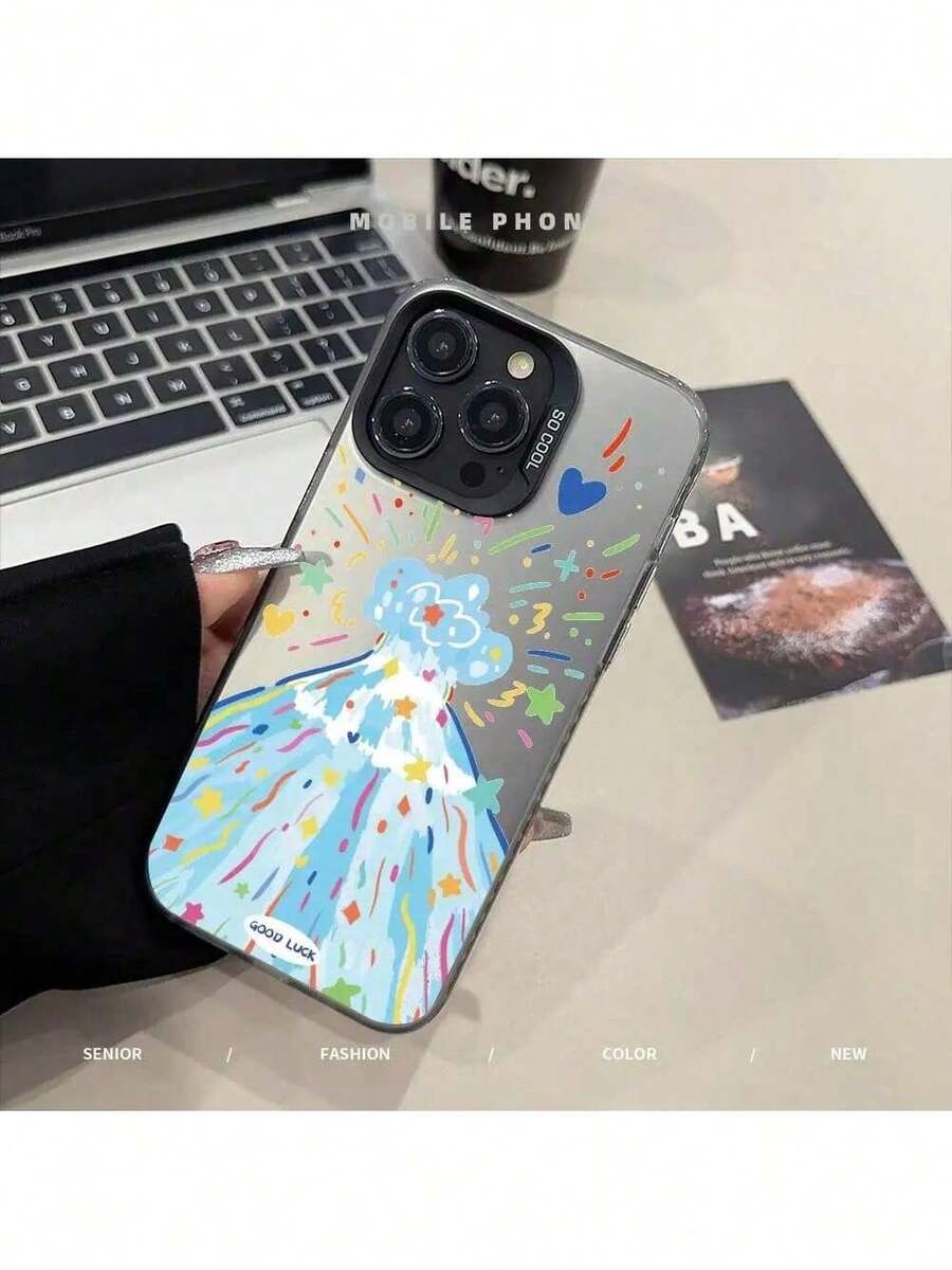 Custodia per telefono compatibile con Apple 11 12 13 14 15 16 Pro Max Plus, con motivo carino di montagne, aereo e placcatura, custodia protettiva compatibile con 17 Pro, 17 Pro Max, 17, 16 - Z1 - Visualizzare 1