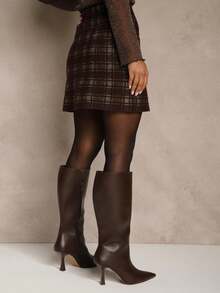 Viscose Skirt Decorated With Buttons And Metallic Thread