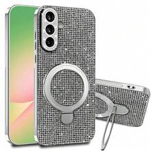 1pc Circular Foldable Hidden Stand Full Rhinestone Lens Flare Luxury Phone Case Compatible With IPhone 17 Pro Max/16 Pro Max/15 Pro Max/14 Pro Max/13 Pro Max, Galaxy S23 Ultra/S24 Ultra/S25 Ultra, Galaxy A17/A16/A15/A14/A24/A25/A26/A34/A35/A36/A53/A54/A55/A56