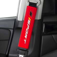 2 sztuki miękkich pluszowych nakładek na pasy bezpieczeństwa w samochodzie, ochraniacze na pasy bezpieczeństwa, dekoracja wnętrz - Wielokolorowe - Zobacz 3