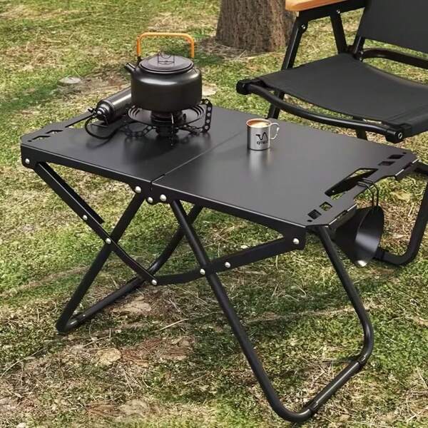 Lightweight Portable Folding Table, Carbon Steel Multifunctional Camping Picnic Grill Table, Outdoor Sports Gear