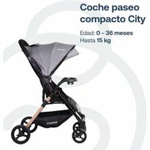 Bebesit Carriola City Cochecito Compacto Multi Posiciones de Reclinado Moisés Convertible Cinturón de  de 5 puntas Confort para BebésBaby Strollers - Negro - Ver 2