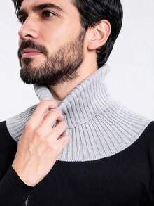 1 pieza Cuello de punto, unisex, cuello decorativo de punto versátil, protección de cuello para otoño e invierno, regalo de vacaciones, regalo de cumpleaños, regalo del Día del Padre, regalo de pareja. - Multicolor - Ver 8