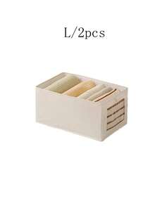 1/2pcs Foldable Fabric Storage Boxes, Wardrobe Organizer Bins For Clothes, Jeans, Underwear, Socks, Living Room Toy & Miscellaneous Desktop Organizer