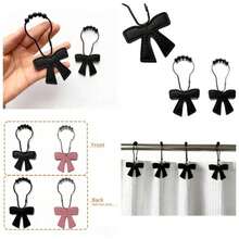 Shower Curtain Rings - Black - View 1