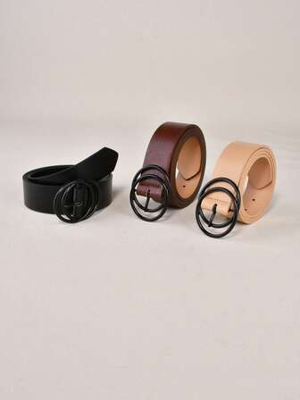 1 st. modernt mångsidigt dambälte, enfärgat casual punk bohemisk retro palatsstil fest söt sexig gata elegant PU-läder dambälte, året runt