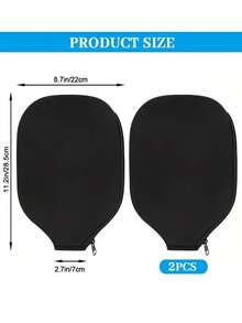 1/2pcs Waterproof Beach Racket Bag, Shockproof Zipper Racket Protective Cover, Ping Pong Racket Storage Bag, Gym Clothes