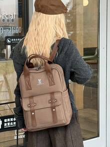 Anti-Theft Retro Pu Soft Leather Backpack Women Purse, Multi-Functional And Stylish Daily Bag, Multi-Pocket Lightweight Travel Bag, Large Capacity Simple School Bag, Convenient Book Bag, Suitable For Students, Nurses, Teachers, Business People, Travel And Vacation, Business Trips, Daily Commuting, Shopping, Office, Dating, Hiking, Training, Work, Birthday Gifts, Holiday Gifts, Mochilas