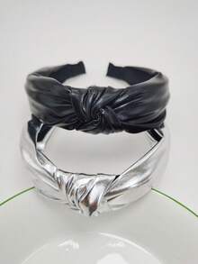 1pc Women's Solid Color Knotted Headband, Simple & Fashionable For Daily Use ,Hairband ,Diadema ,Hair Hoop