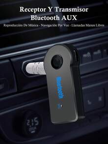 Receptor Bluetooth 5.0 para automóvil con conector AUX de 3.5 mm, transmisor de música de audio estéreo inalámbrico con micrófono para altavoces del automóvil, adaptador inalámbrico para Pascua - 2 piezas - Ver 3