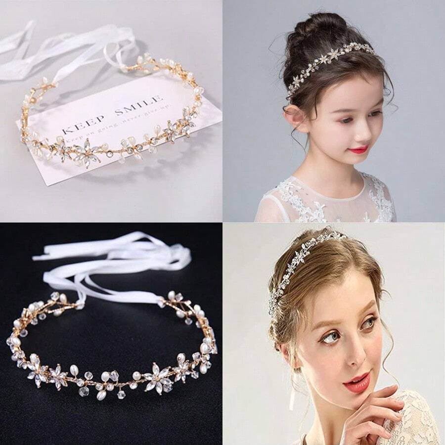 Tocados para Novia Diadema de Cristal para Boda Diadema de Boda de Cristal Dorada para Novia Tocado de Flores para Niñas con Diamantes de Imitacion Banda de Joyeria para Novias Damas de Honor Mujeres Accesorios para el Aliento del Bebe Princesa Niños Cumpleaños Desfiles Fiestas Fotografias oroConveniente y duradero,Los favoritos de los niños - Multicolor - Ver 1