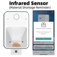 自动喂鱼器，智能定时喂鱼器，大容量水族箱自动喂鱼器，适用于龟类、水族箱，WiFi控制，智能小型鱼缸自动喂食器 - 白色 - 查看 6