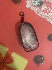 1个毛绒玩具手提包/收纳袋，PVC化妆包，2025最新迷你版，适用于4.0版本。透明大容量收纳袋，可装充电器、数据线、耳机、圣诞装饰品、圣诞礼物（不含玩偶）。 - 彩色 - 查看 10