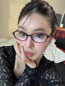 1 副女士时尚椭圆形眼镜 - 复古设计，铆钉装饰，完美契合学术风格和清晰视野！ - 彩色 - 查看 18