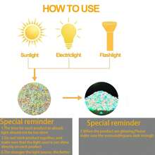 1000颗夜光树脂鹅卵石 - 发光花园石，适用于仙女花园、盆景和水族箱 - DIY微景观装饰，仙女花园配件