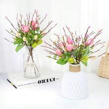 1 Stück Ostereier Baumzweig, künstlicher Ei-Blumen-Schaumstoff-Ei-Baumzweig, Kunstpflanze, Frühlingsblumen-Stiel, Osterdekoration, Familien-Tisch-Feiertagsartikel, zentrale Girlanden-Dekoration, Valentinstag Neujahr DIY Blumenarrangement Dekoration