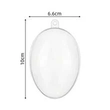 10个透明塑料可填充复活节彩蛋装饰品，透明空心椭圆形装饰球，无需电池，不含羽毛，用途广泛，适用于派对、婚礼、圣诞节、情人节装饰。 - 無色 - 查看 2