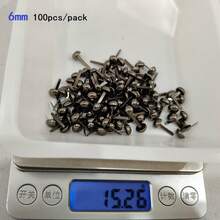 50/100个金属半球形圆形双脚铆钉，用于DIY手工制作皮革工艺包袋手提包底部保护