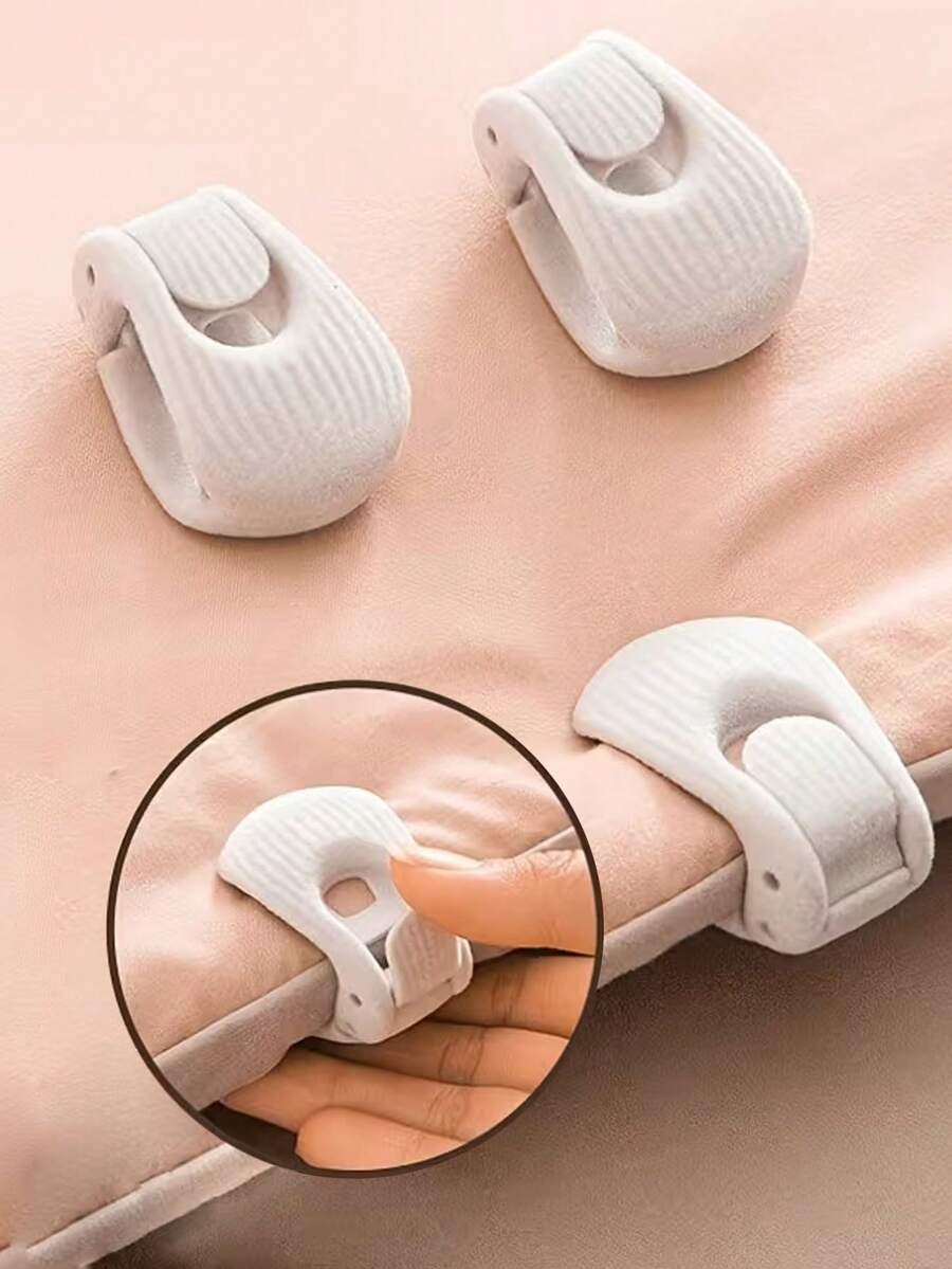 4/8个床单夹，防止床单滑落，无痕，强力夹持，适用于厚床垫/家用/酒店床品，贴合顺滑，2档可调节