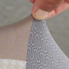 弹力牛奶丝床头板套，全包式设计，简约几何图案，柔软聚酯纤维面料，现代风格卧室家具保护套