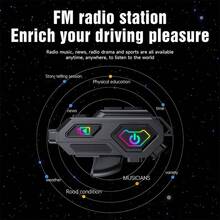 Wireless Motorcycle Helmet Headset, HD Camera, 1080P High-Definition Recording, Riding Photography, 360° Body Rotation, Wireless Playback/Download, Upgraded 600M Long-Range Pressure-Free Intercom, Near-Zero Latency, FM Radio For Global Listening Anytime, Anywhere, 48-Hour Battery Life, Includes 64GB Memory Card. - 摩托車安全帽耳機 - 查看 5