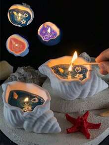 1 cây nến thơm hình chim mòng biển và sao biển thủ công, kết hợp với nến gel nhiều màu sắc tạo nên không gian mộng mơ (Do quy trình nhuộm công nghiệp, có thể có sự khác biệt nhỏ về màu sắc giữa các lô hàng, một số phụ kiện trang trí được bao gồm ngẫu nhiên). Trang trí nhà cửa, trang trí phòng. - Nhiều màu - Xem 7