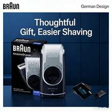 Braun M60 電動刮鬍刀 迷你便攜機身 乾電式供電無需充電 旋蓋設計既是保護蓋也是手柄延伸 118g 輕量化 差旅通勤口袋易收納 男士日常適配 - 黑色 - 查看 2