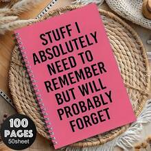 Forgetful Star Humorous Spiral Notebook, Suitable For Students/Office Workers To-Do List, Gift For Classmates/Colleagues, Daily Notes & Work Reminders