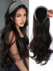 合成长直发发带半假发夹式接发蓬松自然假金发发片带发带 - 彩色 - 查看 11