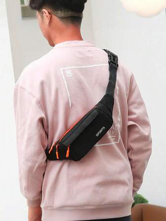 Multi Functional Outdoor Sports Waist Bag Crossbody Bag (Button Position Randomly On Both Sides)