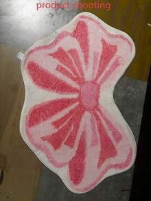 1 件装甜美粉色蝴蝶结地毯，打造梦幻家居空间，适用于装饰地毯、卧室装饰、小地毯、地毯、家居装饰、客厅地毯、客厅小地毯、卧室地毯、客厅家居装饰、户外地毯、可水洗地毯 - 彩色 - 查看 5