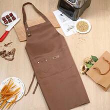 1pc Apron, Household Waterproof And Oil-Proof Apron, Adjustable Bib Apron, Kitchen Cooking Aprons - متعدد الألوان - مشاهدة 6