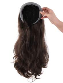 合成长直发发带半假发夹式接发蓬松自然假金发发片带发带 - 彩色 - 查看 7