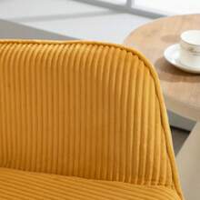 HOMCOM Rocking Chair, With Wooden Armrests And Glides, Berber Polar Look, Ideal For The Living Room Or Bedroom. Colour: Yellow. - Mustard Yellow - View 8