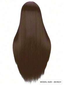 Long Straight Black Wigs For Women, Synthetic Black Straight Wig, Black Long Hair Wigs 76.2 Cm (Black) - Brown - View 2
