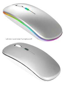 可充电蓝牙双模背光无线鼠标，静音无线鼠标，适用于电脑笔记本电脑办公游戏