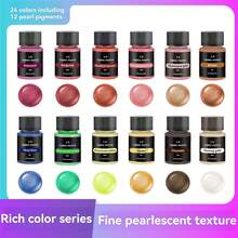 12 Color Textile & Glass Paint Set (25ml/Bottle) - Acrylic Craft Paints For DIY Clothes, Tumblers, Canvas Art, School Supplies,Back To School