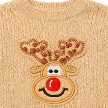 4/8pcs Christmas Reindeer Embroidered Patches, Iron-On/Sew-On Appliques, Suitable For DIY Clothing, Hats And Bags Sewing Decoration - Multicolor - View 5